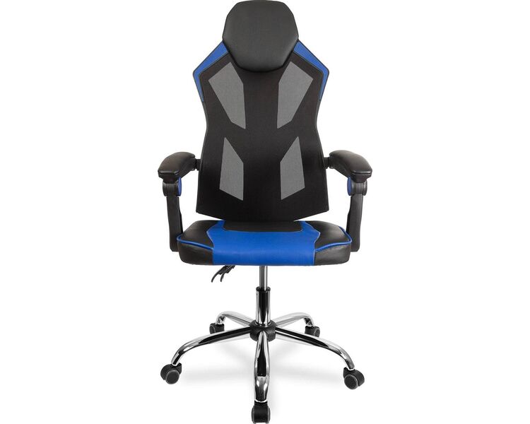 Купить Кресло игровое CLG-802 LXH синий, хром, Цвет: синий/черный/хром, фото 2