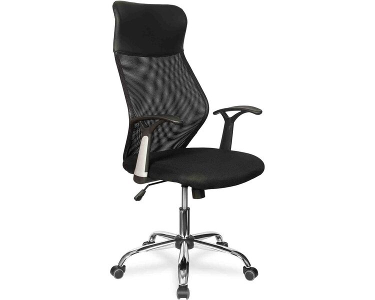 Купить Кресло компьютерное CLG-418 MXH черный, хром, Цвет: черный/хром