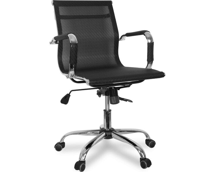 Купить Кресло компьютерное CLG-619 MXH-B черный, хром, Цвет: черный/хром