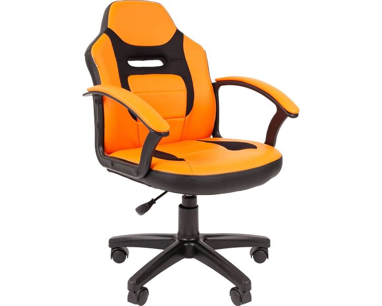 Купить Кресло компьютерное детское Chairman Kids 110 оранжевый, черный, Цвет: оранжевый/черный/черный