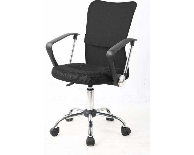 Купить Кресло компьютерное H-298FA-1 черный, хром, Цвет: черный/хром, фото 4