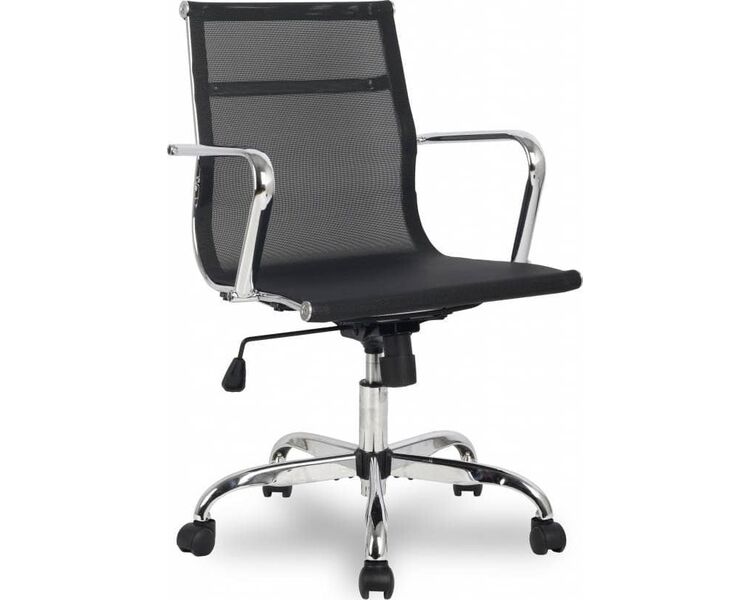 Купить Кресло компьютерное H-966F-2 черный, хром, Цвет: черный/хром