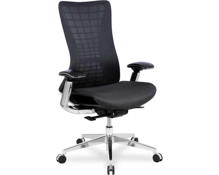 Купить Кресло компьютерное HLC-2588F темно-серый, хром, Цвет: темно-серый/хром
