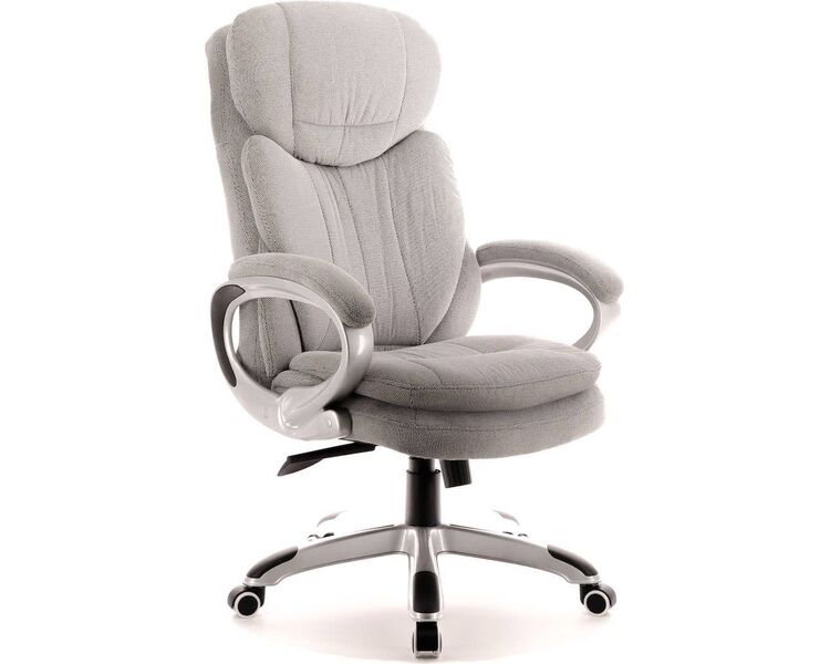 Купить Кресло компьютерное Boss T ткань серый, хром, Цвет: серый/хром