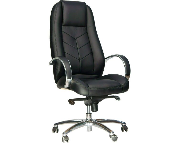 Купить Кресло компьютерное Drift Full AL M  эко-кожа черный, хром, Цвет: черный/хром