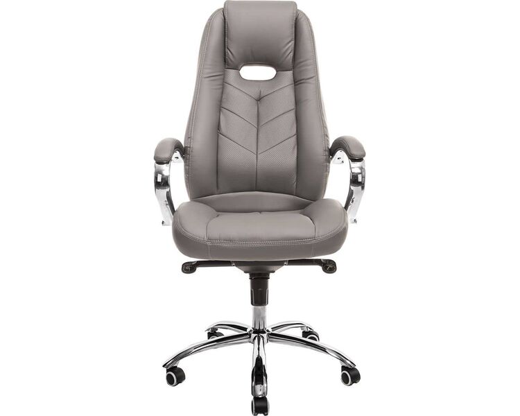 Купить Кресло компьютерное Drift M эко-кожа серый, хром, Цвет: серый/хром, фото 2