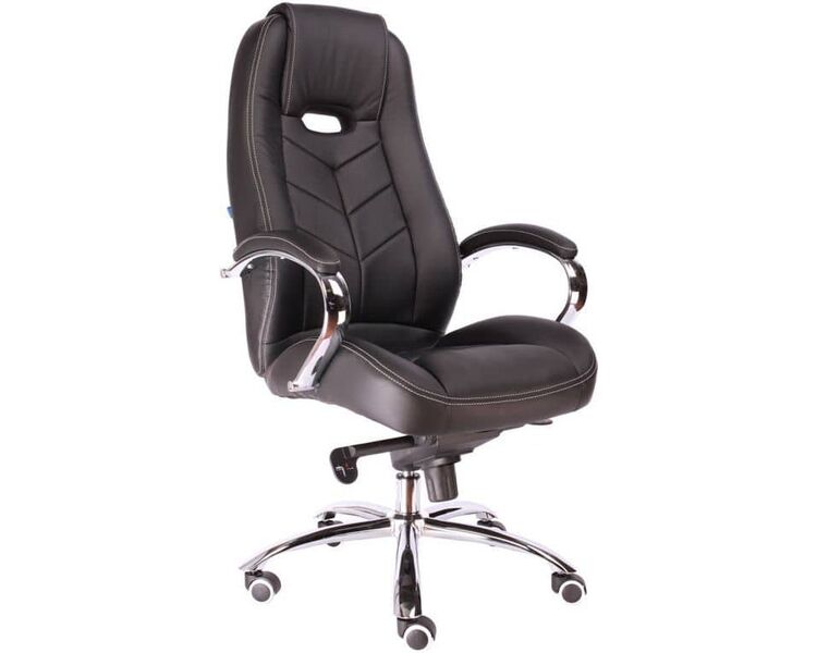 Купить Кресло компьютерное Drift M кожа черный, хром, Цвет: черный/хром