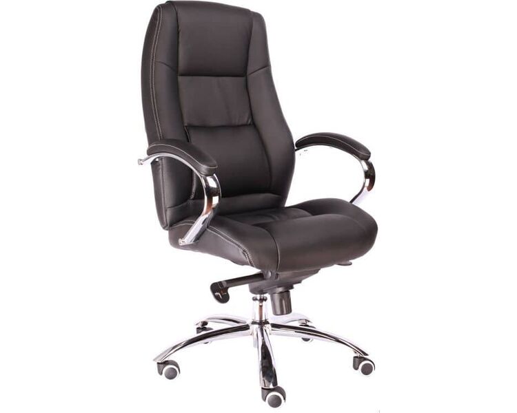 Купить Кресло компьютерное Kron M эко-кожа черный, хром, Цвет: черный/хром, фото 2