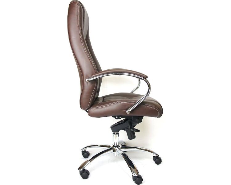 Купить Кресло компьютерное Kron M эко-кожа коричневый, хром, Цвет: коричневый/хром, фото 2