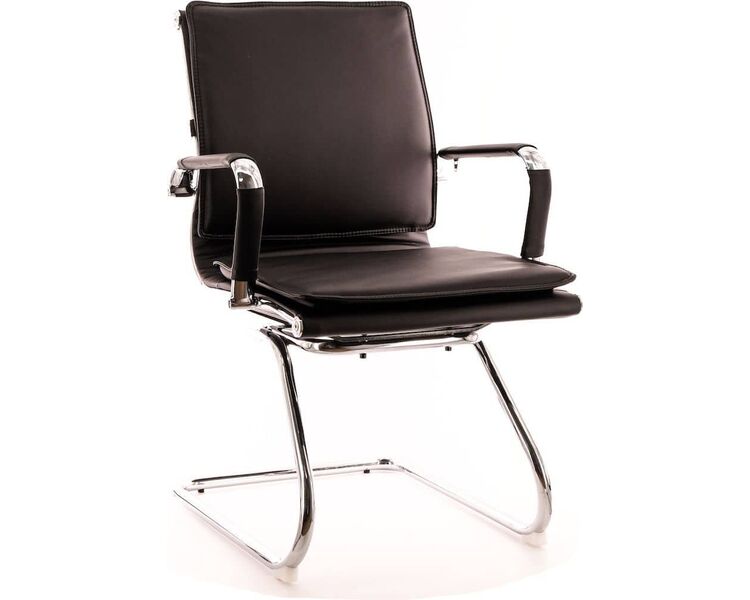 Купить Кресло компьютерное Nerey CF эко-кожа черный, хром, Цвет: черный/хром