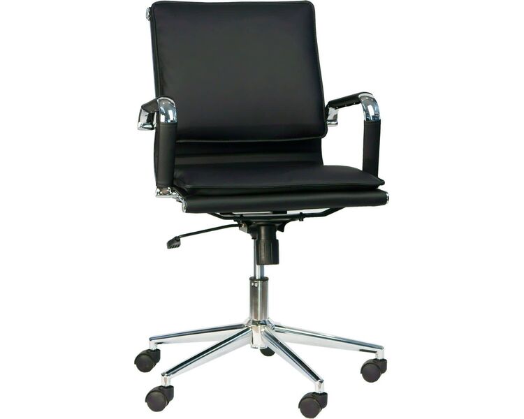Купить Кресло компьютерное Nerey LB T эко-кожа черный, хром, Цвет: черный/хром, фото 3