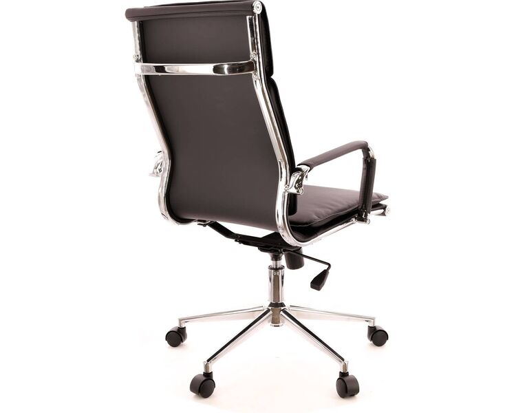 Купить Кресло компьютерное Nerey T эко-кожа черный, хром, Цвет: черный/хром, фото 3