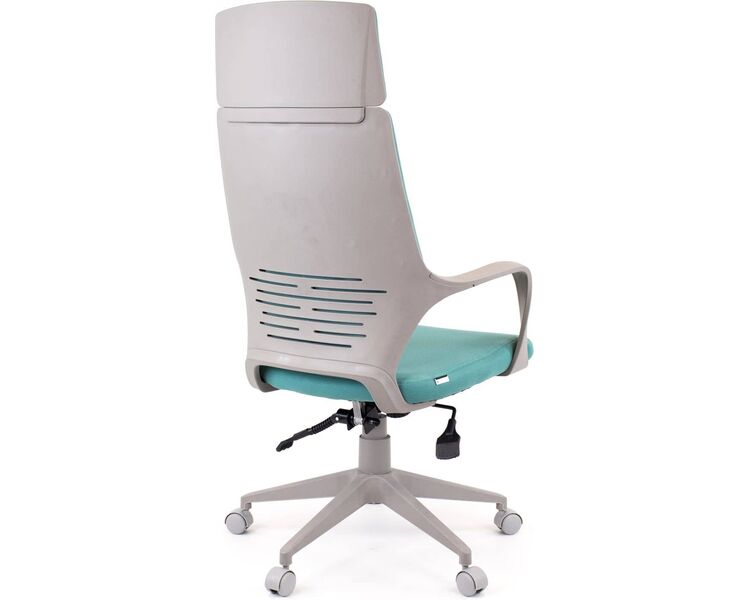 Купить Кресло компьютерное Trio Grey TM ткань аквамарин, белый, Цвет: аквамарин/белый, фото 3