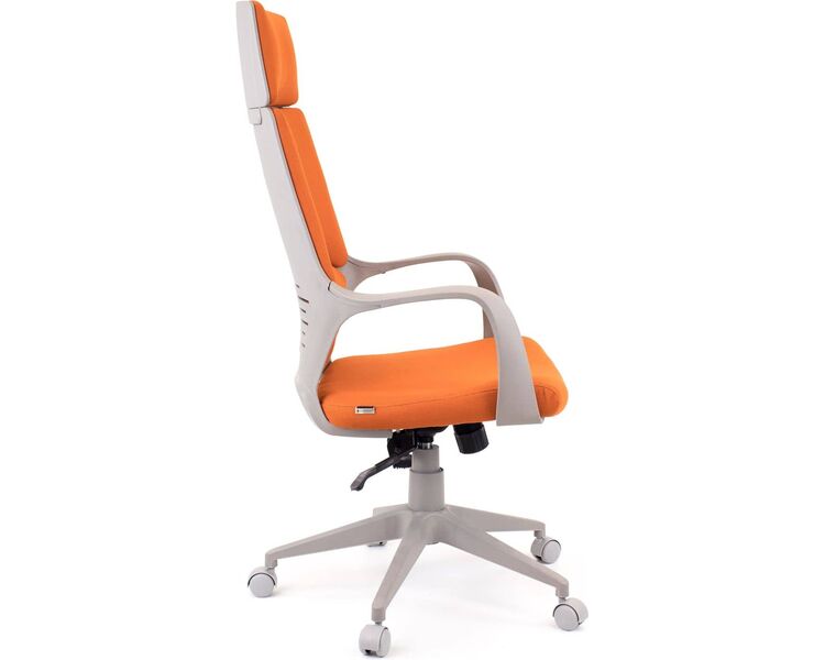 Купить Кресло компьютерное Trio Grey TM ткань оранжевый, белый, Цвет: оранжевый/белый, фото 2