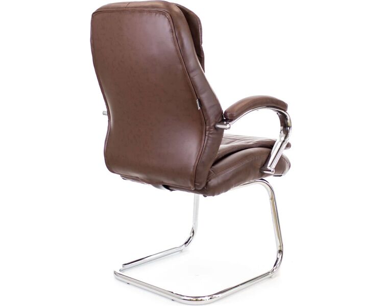 Купить Кресло компьютерное Valencia CF эко-кожа коричневый, хром, Цвет: коричневый/хром, фото 3