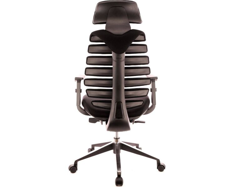 Купить Кресло компьютерное Ergo Black ткань черный, хром, Цвет: черный/хром, фото 3