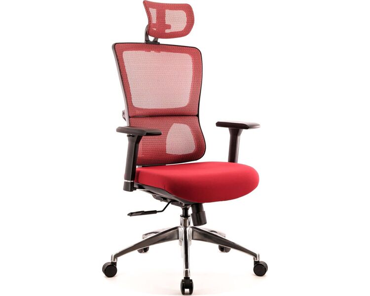 Купить Кресло компьютерное Everest S сетка красный, хром, Цвет: красный/хром