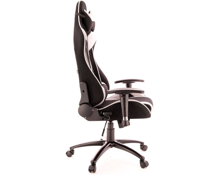 Купить Кресло компьютерное Lotus S4 ткань черный белый, Цвет: черный/серый, фото 2