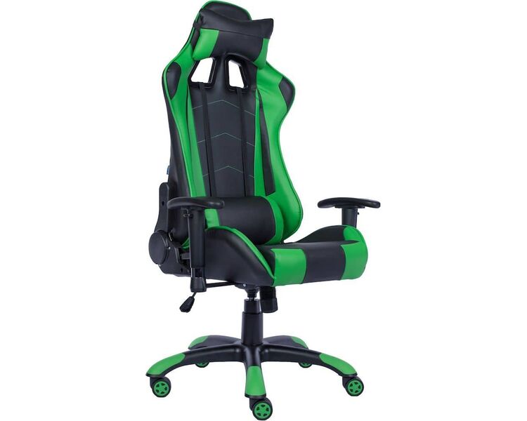 Купить Кресло компьютерное Lotus S9 эко-кожа черный, Цвет: черный/зеленый