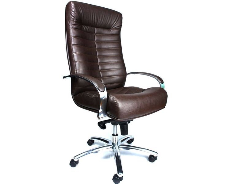 Купить Кресло компьютерное Orion AL M эко-кожа коричневый, хром, Цвет: коричневый/хром
