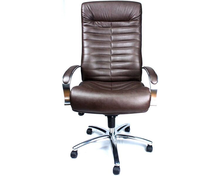 Купить Кресло компьютерное Orion AL M эко-кожа коричневый, хром, Цвет: коричневый/хром, фото 3