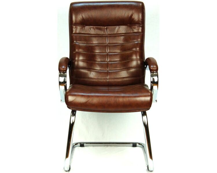 Купить Кресло компьютерное Orion CF эко-кожа коричневый, хром, Цвет: коричневый/хром, фото 2