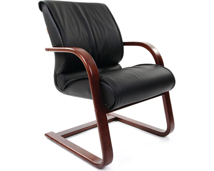 Купить Стул-кресло Chairman 445 WD черный, коричневый, Цвет: черный/коричневый