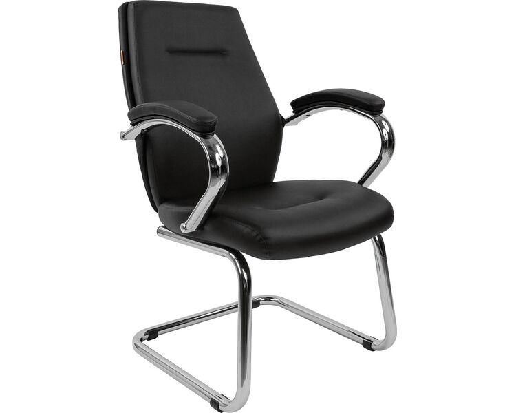 Купить Стул-кресло Chairman 495 черный, хром, Цвет: черный/хром