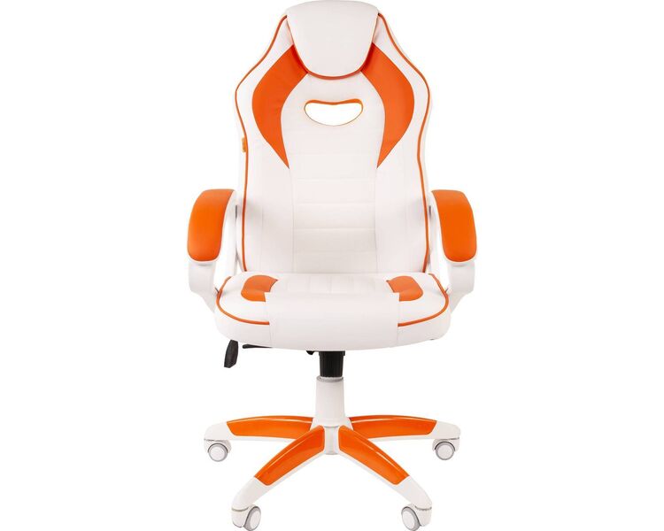 Купить Кресло игровое Chairman Game 16 белое основание оранжевый, Цвет: оранжевый/белый/оранжевый, фото 2