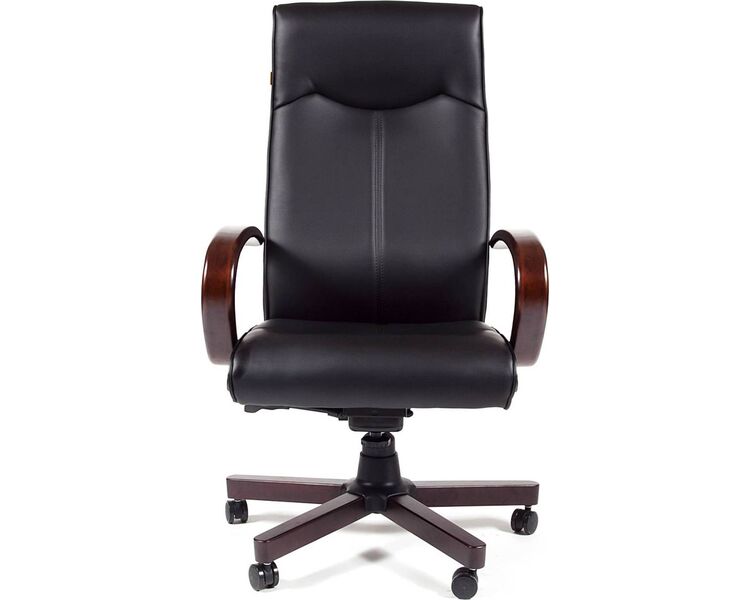 Купить Кресло руководителя Chairman 411 черный, темно-коричневый, Цвет: черный/темно-кориневый, фото 2
