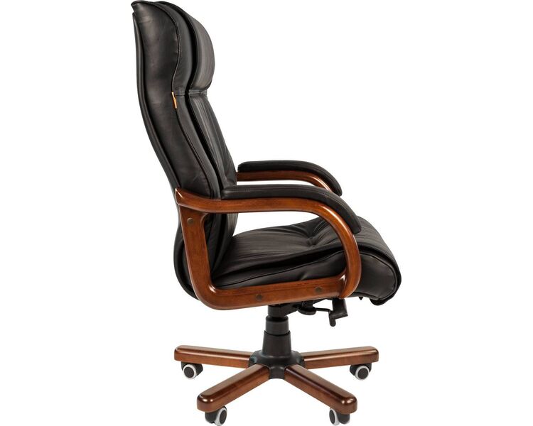 Купить Кресло руководителя Chairman 653 черный, коричневый, Цвет: черный/коричневый, фото 3