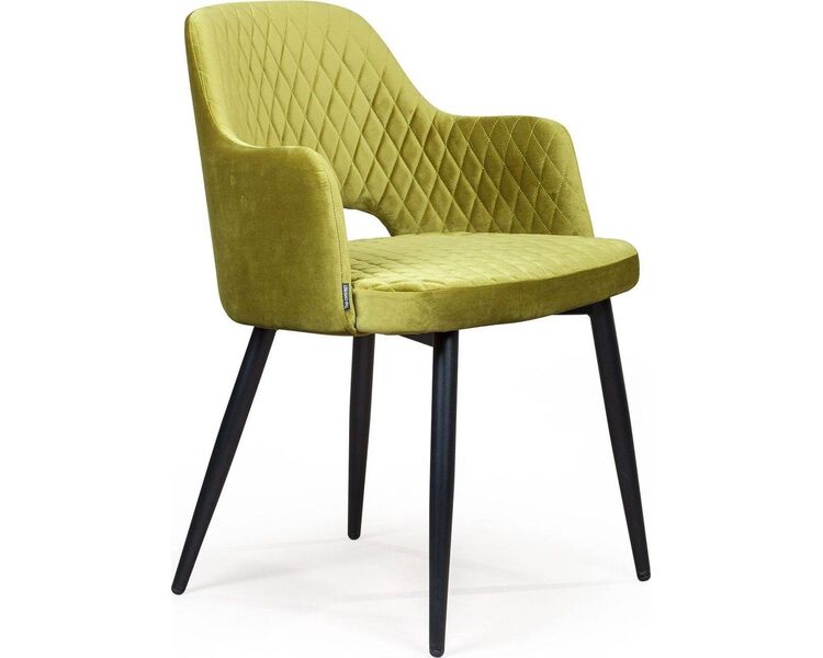 Купить Стул-кресло William оливково-зеленый, черный, Цвет: оливково-зеленый