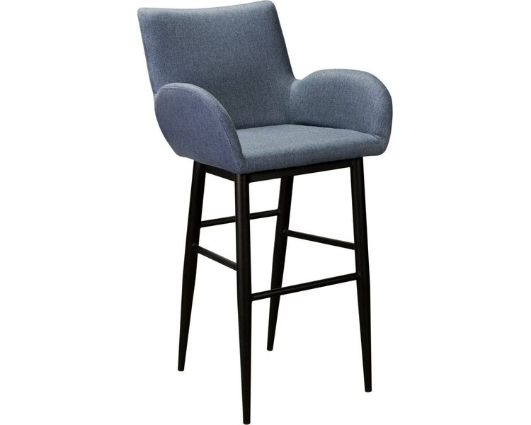 Купить Стул-кресло барное Henrik синий, черный, Цвет: синий