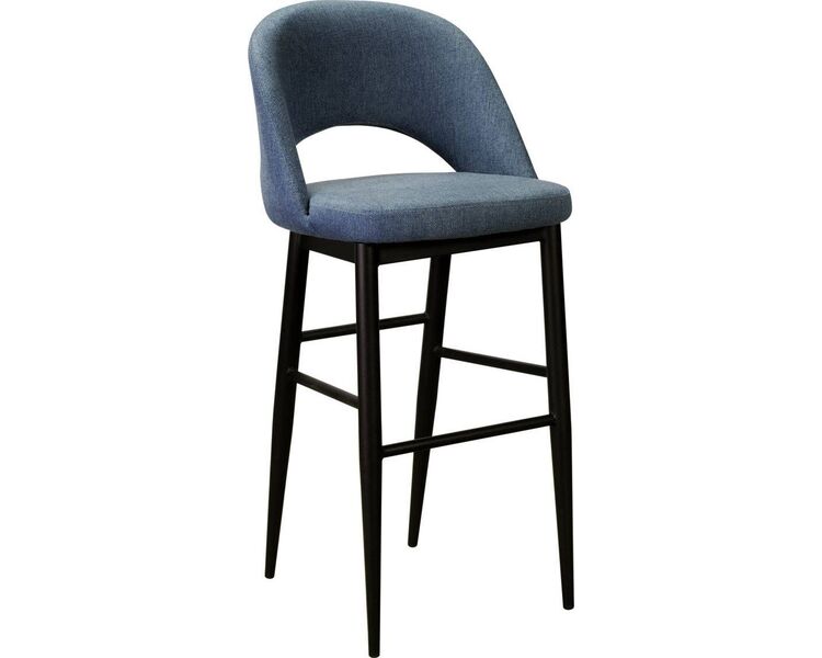 Купить Стул-кресло барное Lars синий, черный, Цвет: синий