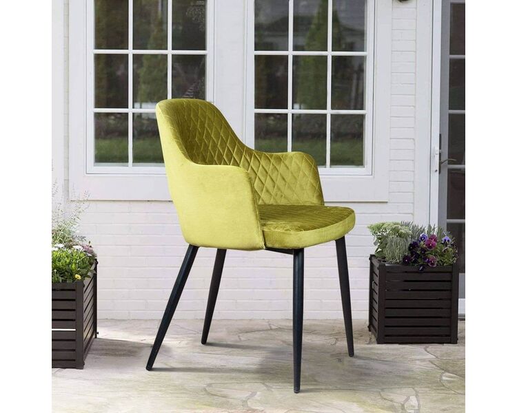 Купить Стул-кресло William оливково-зеленый, черный, Цвет: оливково-зеленый, фото 6