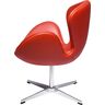 Купить Кресло Swan Chair, кожа, красный, Цвет: красный, фото 2