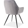 Купить Стул-кресло Signal Linea Velvet серый, черный, Цвет: серый, фото 2
