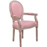 Купить Стул-кресло Volker arm розовый, натуральный, Цвет: розовый