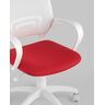 Купить Кресло оператора Topchairs ST-BASIC-W красное сиденье белая спинка, фото 8