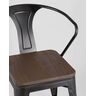 Купить Стул-кресло Tolix Arm Dark Wood черный, Цвет: черный, фото 9