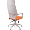 Купить Кресло компьютерное Trio Grey TM ткань оранжевый, белый, Цвет: оранжевый/белый, фото 3